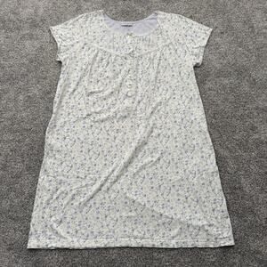 Vintage 90s Nightgown Size Medium Grandmacore Cottagecore Floral Lace Sleepwear